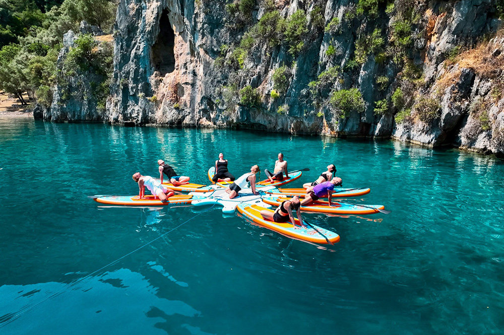 SUP-Yoga mit Heike